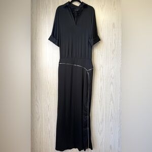 JAY AHR Black Designer Dress with Zipper Embellishments - Size 38/4 EUC